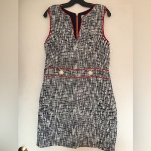 NWOT Sail to Sable Navy Tweed Traditional Belted dress 12